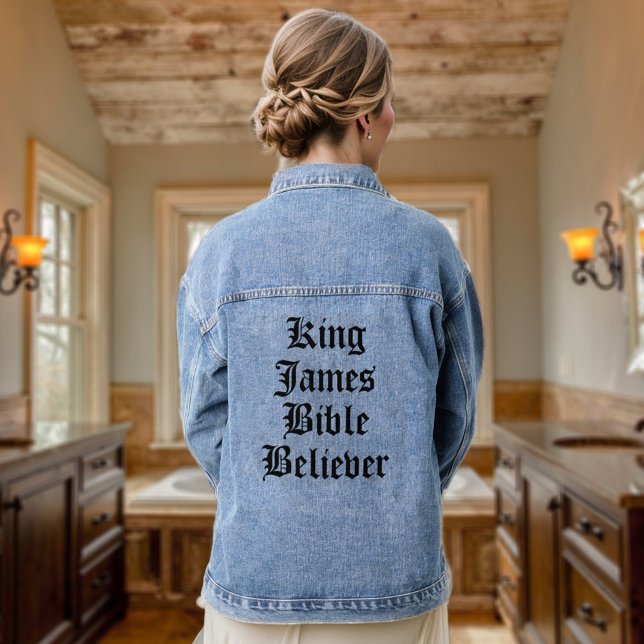 Chaqueta Vaquera Rey James Biblia Creer Fe Cristiana (Subido por el creador)
