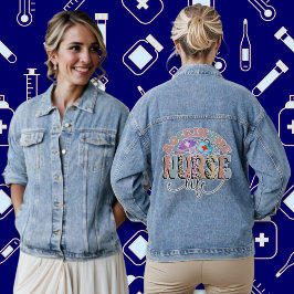 Chaqueta Vaquera Rockin' The Nurse Life Retro Groovy Denim Jacket