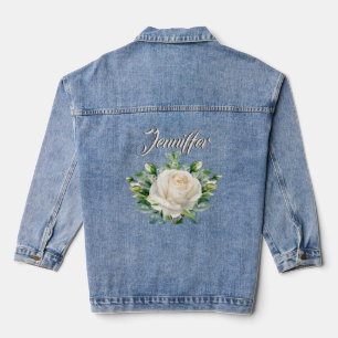 Chaqueta Vaquera Rosa Blanca Boda Monograma Rústica Novia