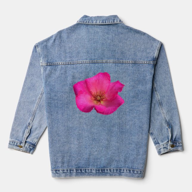 Chaqueta Vaquera Rosa de Fieltro (Reverso )