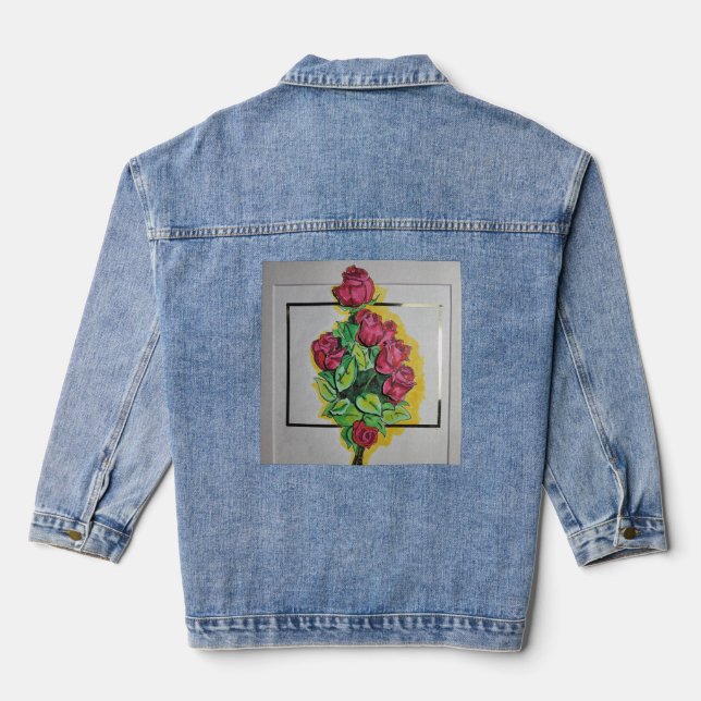 Chaqueta Vaquera rosas (Reverso )