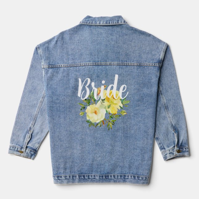 Chaqueta Vaquera Rosas Amarillas Británicas (Reverso )