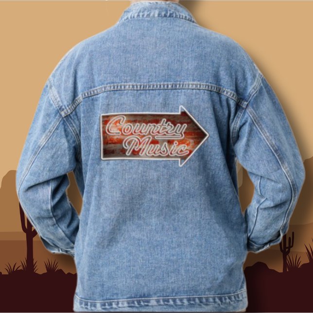 Chaqueta Vaquera Rótulo de música country Mujeres azules Denim Jean (Subido por el creador)