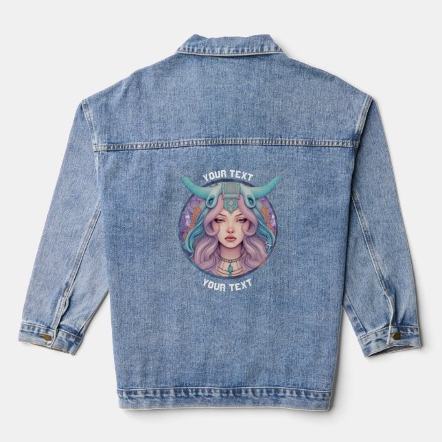 CHAQUETA VAQUERA RÓTULO ZODIAC DE ARIES PERSONALIZADAS (Reverso )