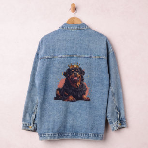 Chaqueta Vaquera Royal Rottweiler Dog Queen Crown