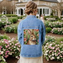 Rubor Blooms & Bunny Dreams Jean Jacket