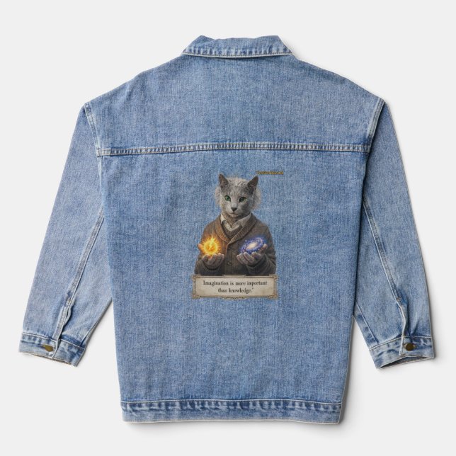 Chaqueta Vaquera Russian Blue Einstein Cat - Imagination (Reverso )