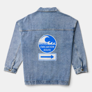 Chaqueta Vaquera Ruta de evacuación del tsunami