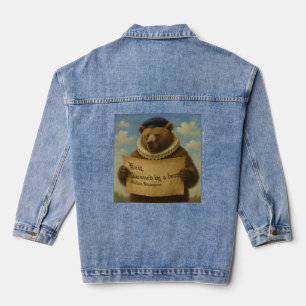 Chaqueta Vaquera Salir, perseguido por un oso cita de Shakespeare o