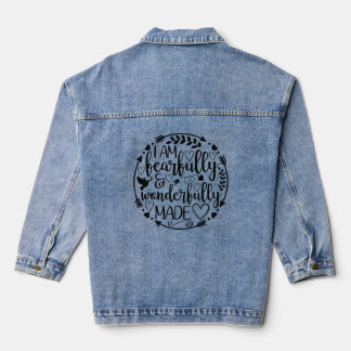 Chaqueta Vaquera Salmo 39 Maravillosamente Hecho Escritura Cristian