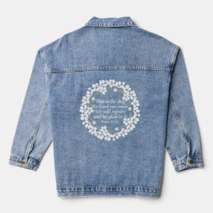 Chaqueta Vaquera Salmo cristiano inspirador regocijo con los niños