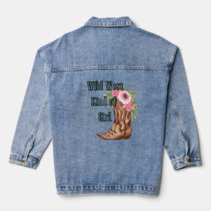 Chaqueta Vaquera Salvaje tipo occidental de Chica Denim Jacket