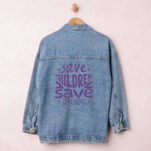 Chaqueta Vaquera Salven niños, salven vidas