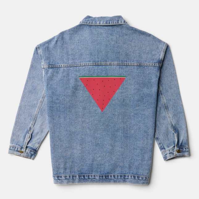 Chaqueta Vaquera sandía sobre resistencia del triángulo rojo invert (Reverso )