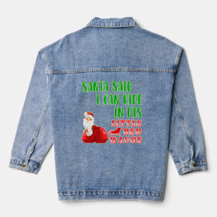 Chaqueta Vaquera Santa me dijo que puedo montar en su pequeño carro