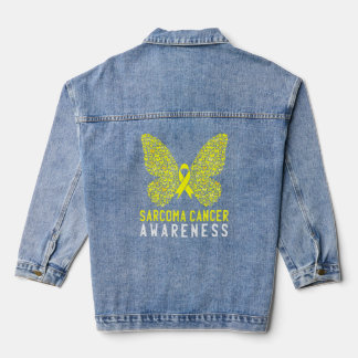 Chaqueta Vaquera Sarcoma de mariposa Cáncer Conciencia Cinta amaril