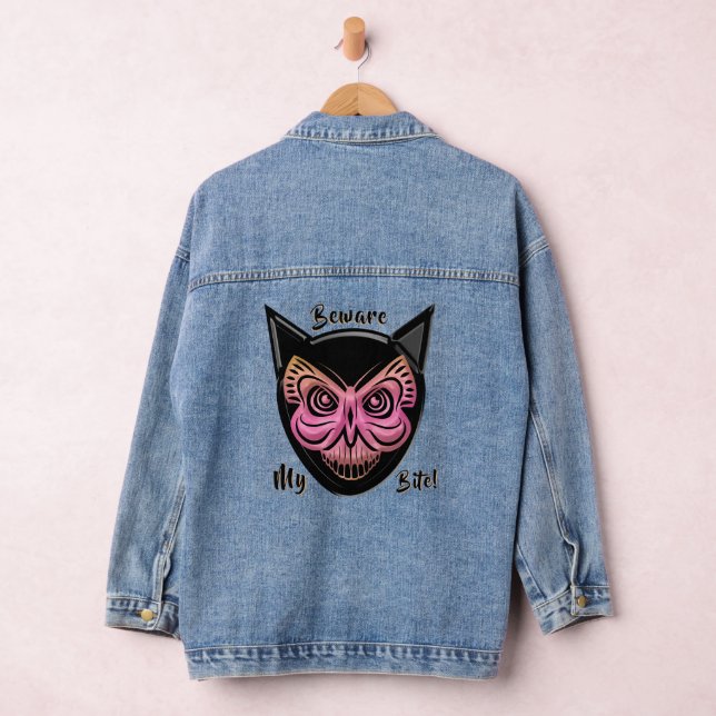 Chaqueta Vaquera Scary Butterfly Cat Skull Denim Jacket (Hangar)