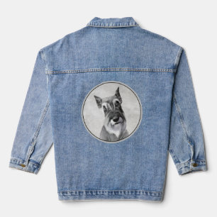 Chaqueta Vaquera Schnauzer (gigante) - Arte de perros original muy