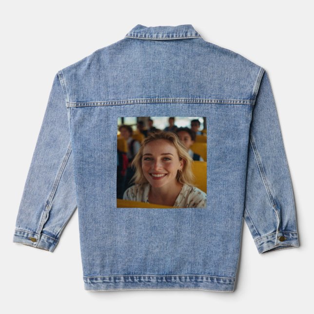Chaqueta Vaquera School Bus Driver Photo Customize (Reverso )