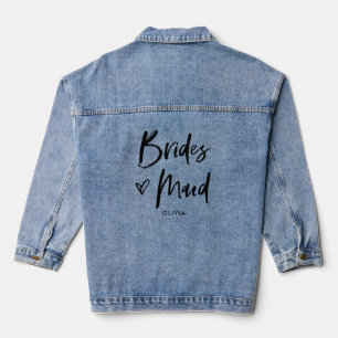 Chaqueta Vaquera Script y corazón casual   Camarera de Moda