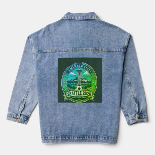 Chaqueta Vaquera Seattle 2026 Ciudad Anfitriona Mundial Fútbol Vint