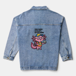 Chaqueta Vaquera Seguro que axolotl preguntas Meme Sarcástico Lindo