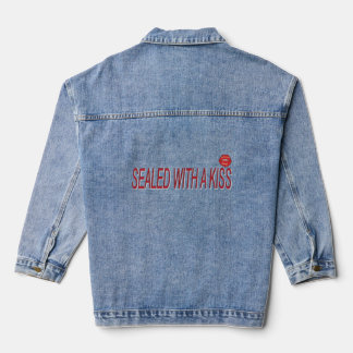 Chaqueta Vaquera sellado con citas de amor de beso