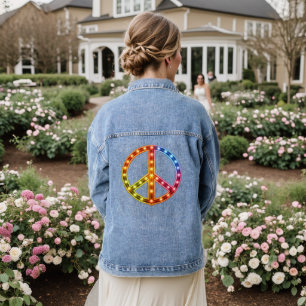 Chaqueta Vaquera Señal de Paz Luces de Neón Unisex