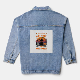 Chaqueta Vaquera Señora Perro Loco Ama Calabaza Poodle Halloween Tu