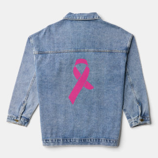Chaqueta Vaquera Sensibilización sobre el cáncer de mama Cinta rosa