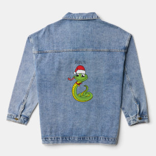 Chaqueta Vaquera Serpiente verde suave con personalizado de sombrer