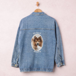 Chaqueta Vaquera Shetland Sheepdog Mascota Retrato Raza de perro Sh