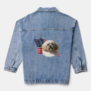 Chaqueta Vaquera Shih Tzu Patriótico