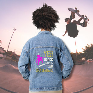 Chaqueta Vaquera SÍ CHICAS PUEDEN PATROCINAR A Chica de patinaje af