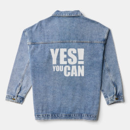 Chaqueta Vaquera SÍ QUE PUEDES - Diseño de citas positivas motivaci