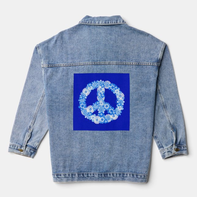 Chaqueta Vaquera Signo de paz azul (Reverso )
