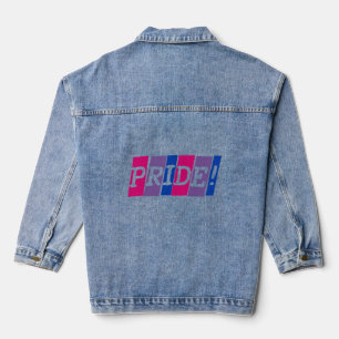 Chaqueta Vaquera Signo de texto de orgullo de bisexuales