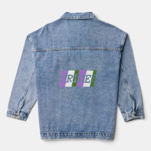 Chaqueta Vaquera Signo de texto de orgullo de género