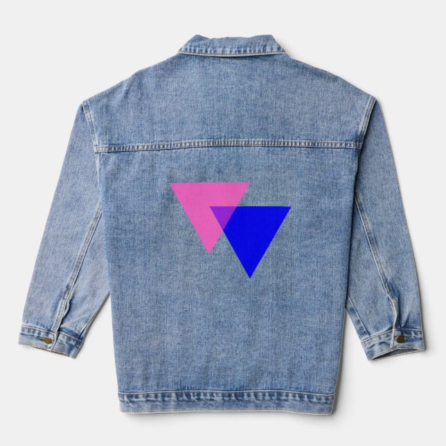 Chaqueta Vaquera Símbolo de bisexuales (Reverso )