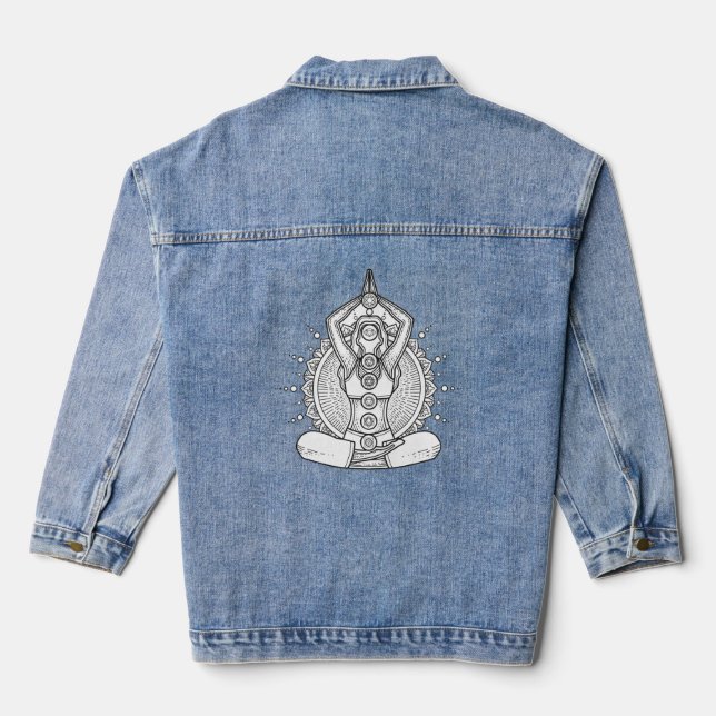 Chaqueta Vaquera Símbolo de Yoga Zen Chakra (Reverso )