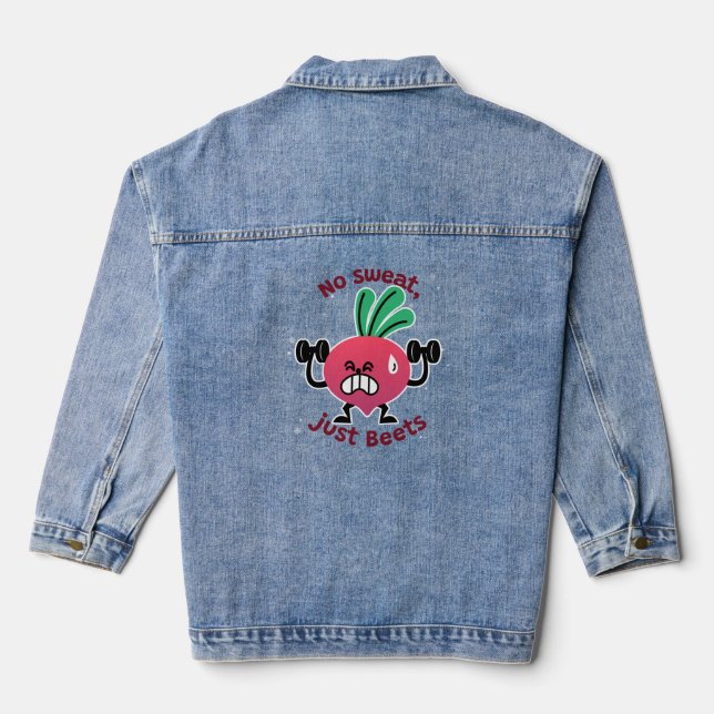 Chaqueta Vaquera Sin sudor, solo remolachas Denim Jacket (Reverso )