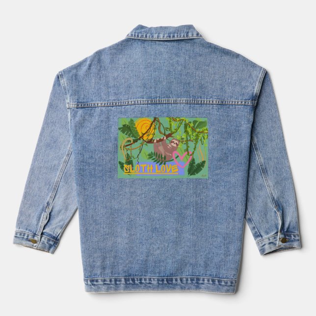Chaqueta Vaquera Sloth, tema de Safari Denim Jacket (Reverso )