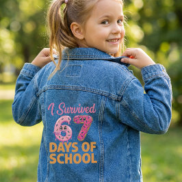 Chaqueta Vaquera Sobreviví 67 Días de Donas Escolares Divertidos Ni