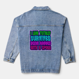 Chaqueta Vaquera Sobrevivió con Cuchara Sobreviviente Divertido Esl