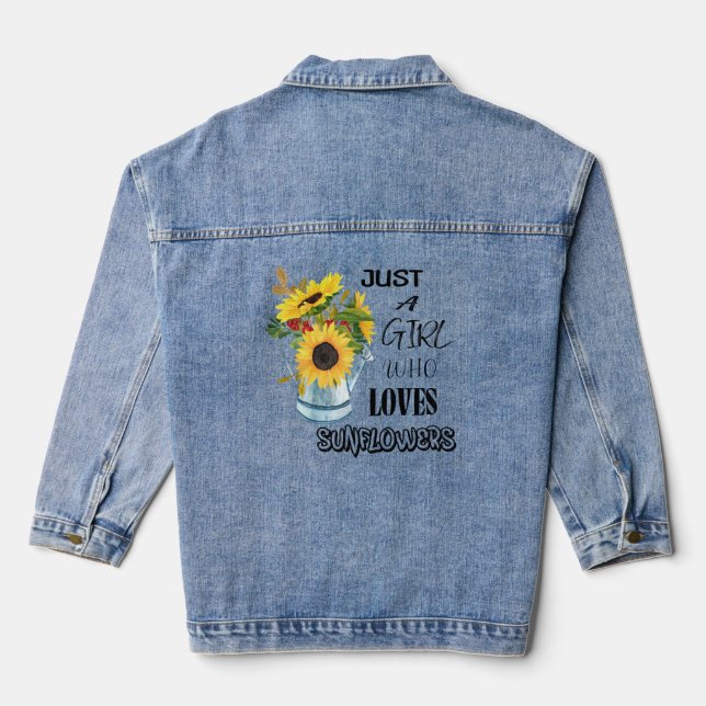 Chaqueta Vaquera Sólo a quien le encantan los girasoles (Reverso )