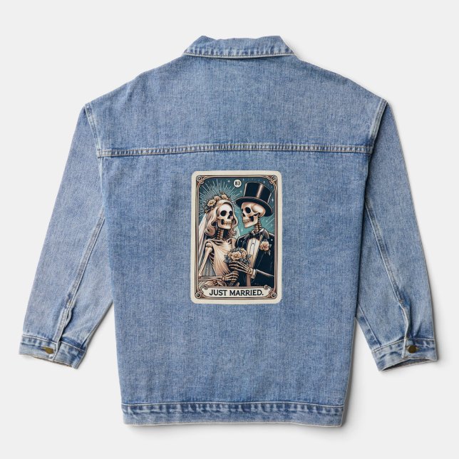 Chaqueta Vaquera Solo tarjeta Tarot casada (Reverso )