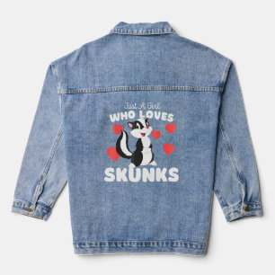 Chaqueta Vaquera Sólo Un Chica que ama el zorrillo lindo