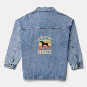 Chaqueta Vaquera Solo una chica que ama a los perros amante de los