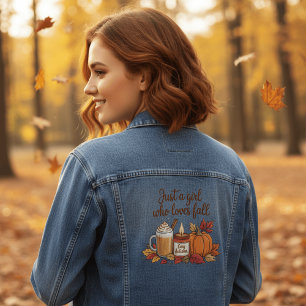 Chaqueta Vaquera Solo una chica que ama el otoño" Acogedores ambien