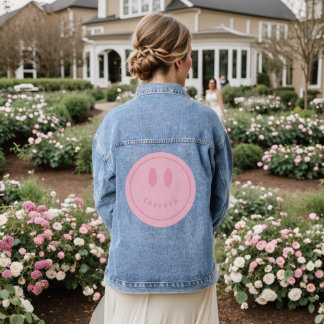 Chaqueta Vaquera sonrisa personalizada cara feliz nombre de sonrisa